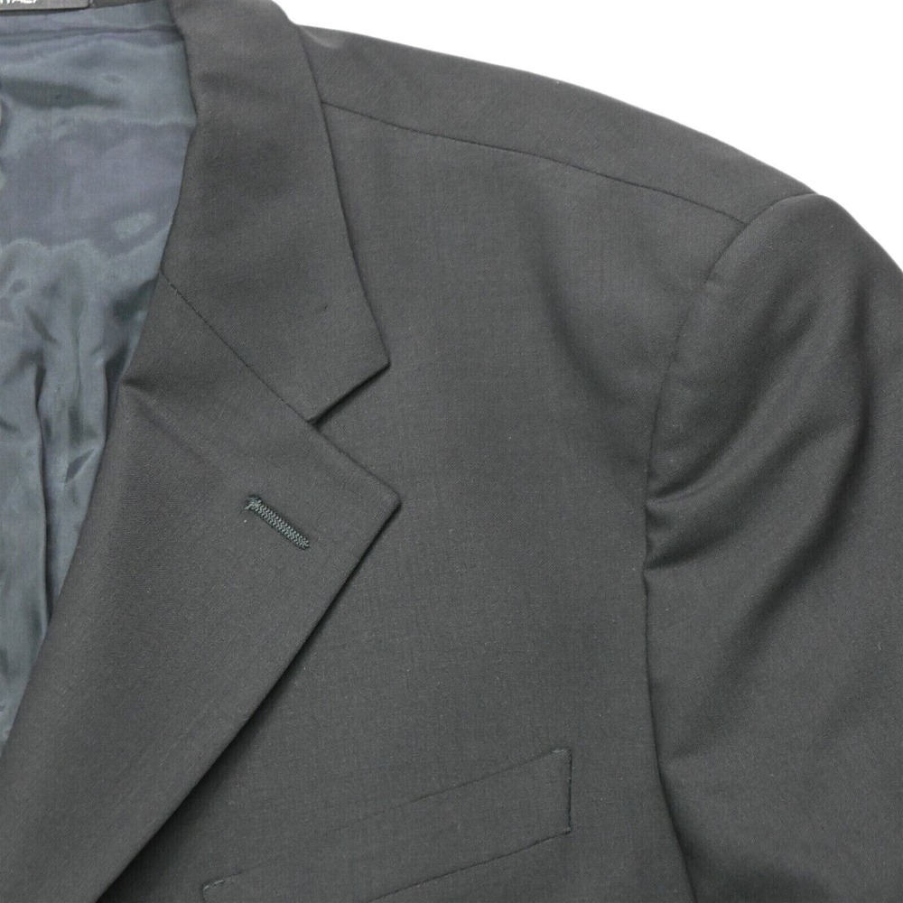 Armani Collezioni 42R Black Made in Italy Wool Mens Blazer‎ Sport Coat Jacket - Picture 2 of 12